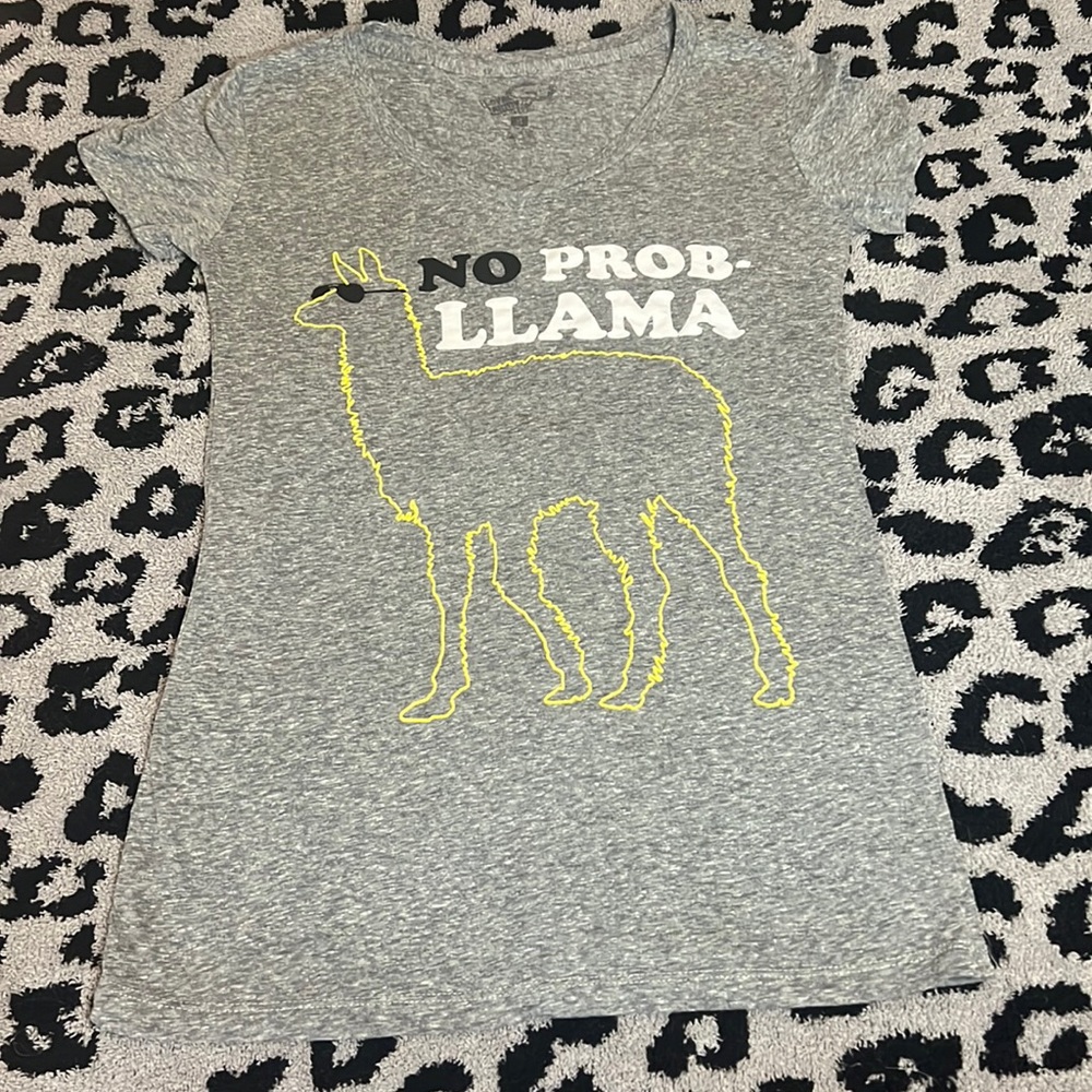 No Prob-llama v neck shirt